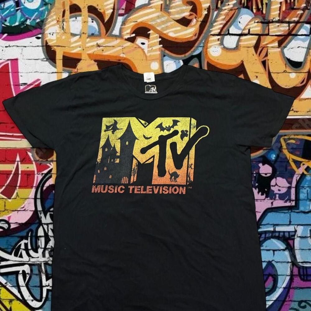 Mtv Men's Black T-shirt